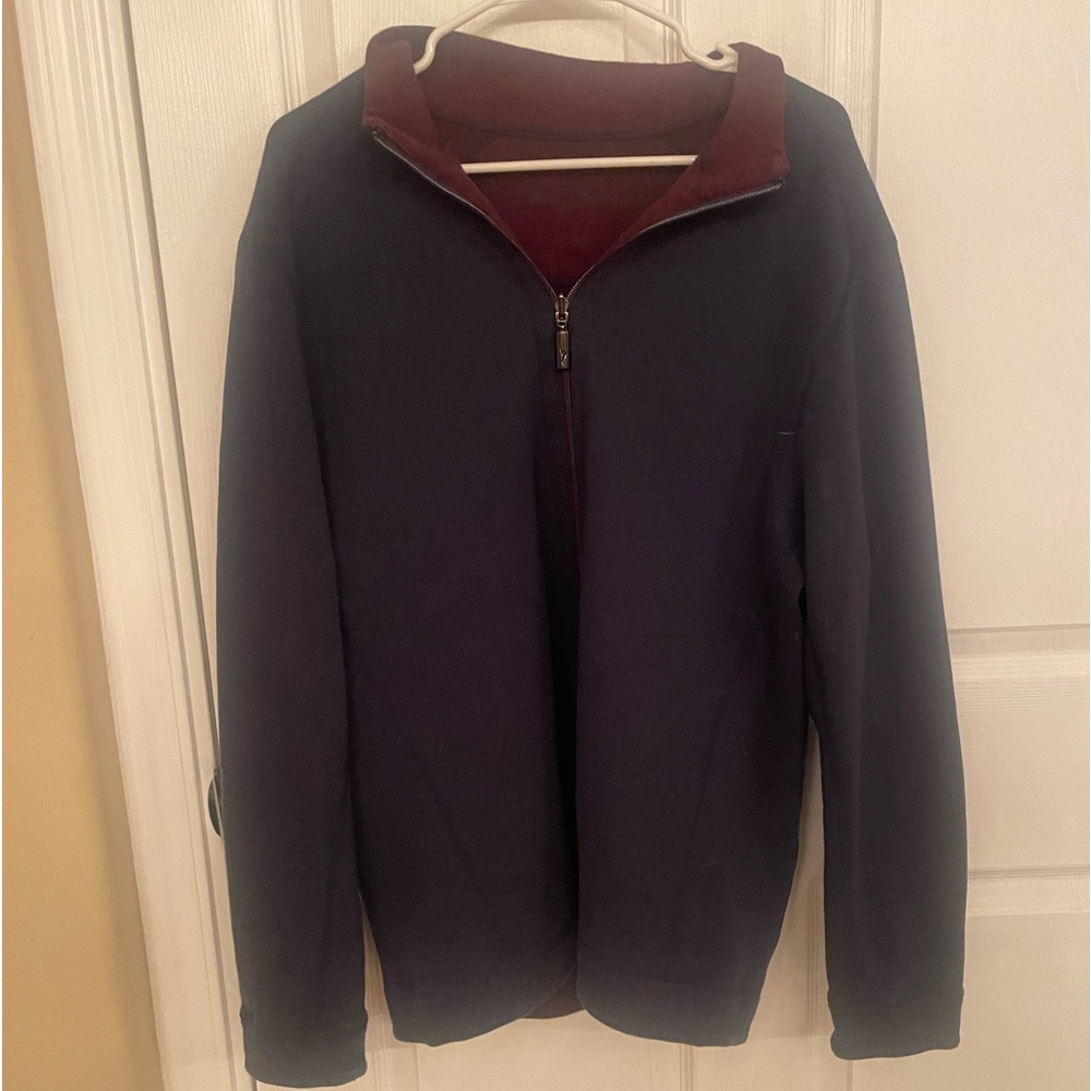 Men’s Reversible Blue and Red Tommy Bahama jacket, size XL